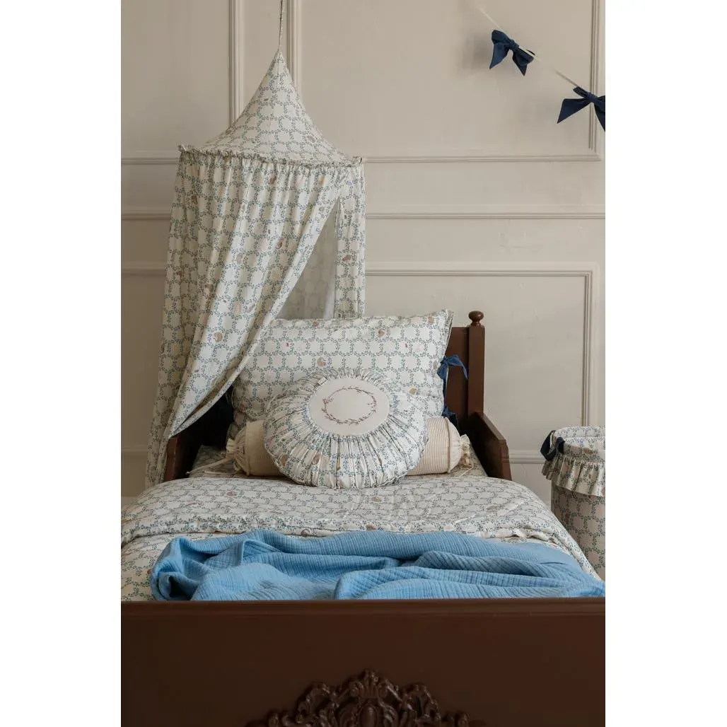 Baldahin Blue Cottage Bež Plava — stražnji prikaz