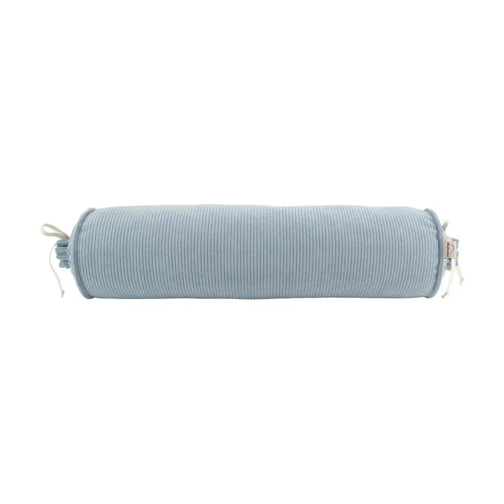Decorative Corduroy Roller Pillow Blue