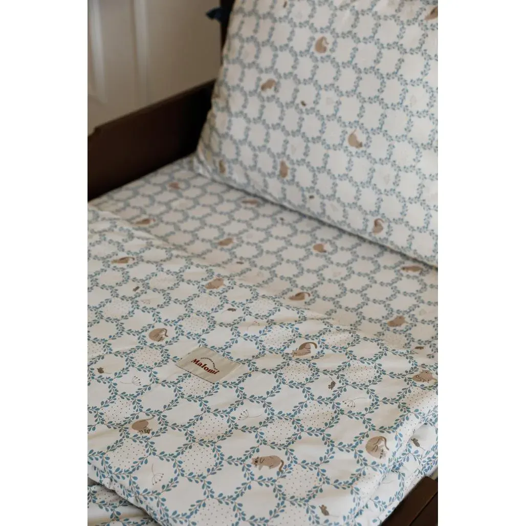 Set Posteljine Blue Cottage Bež Plava M — stražnji prikaz