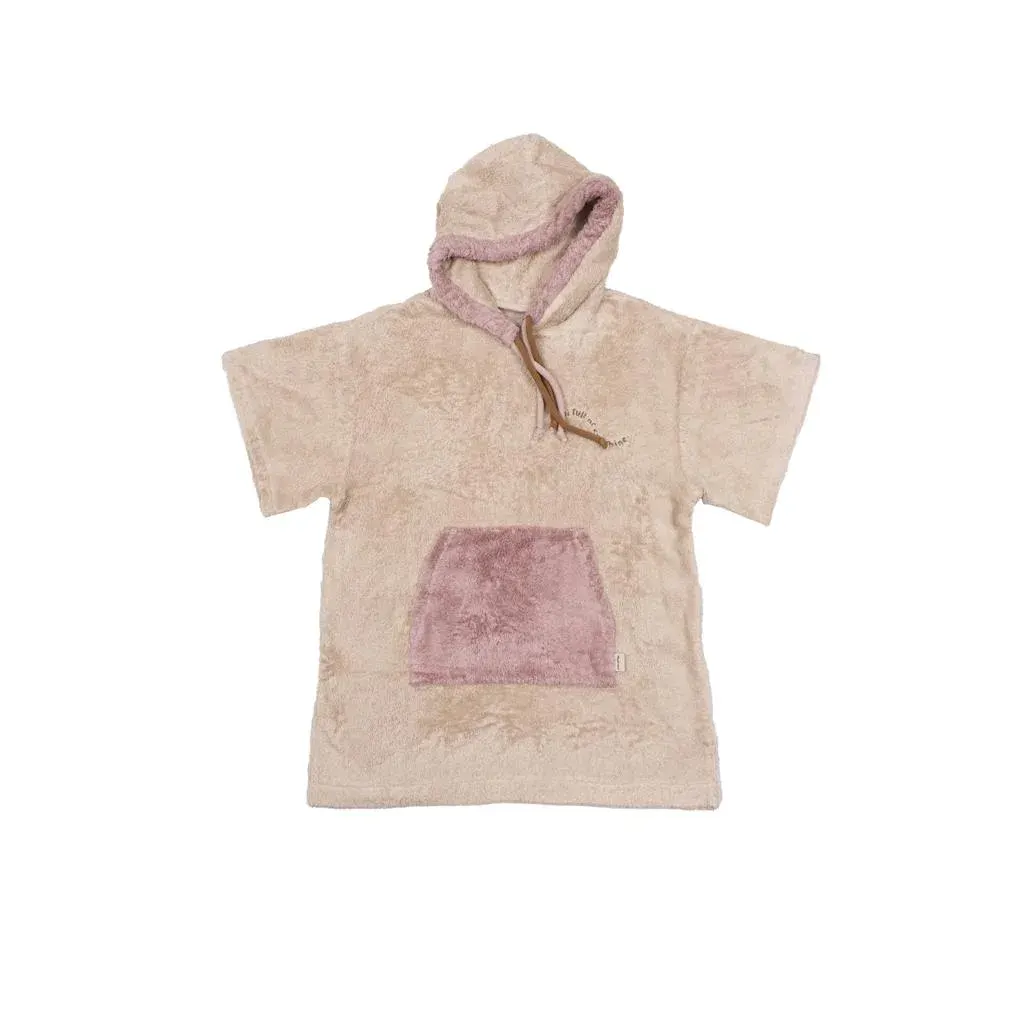 Bamboo Terry Beach Poncho Sand Pink · XL