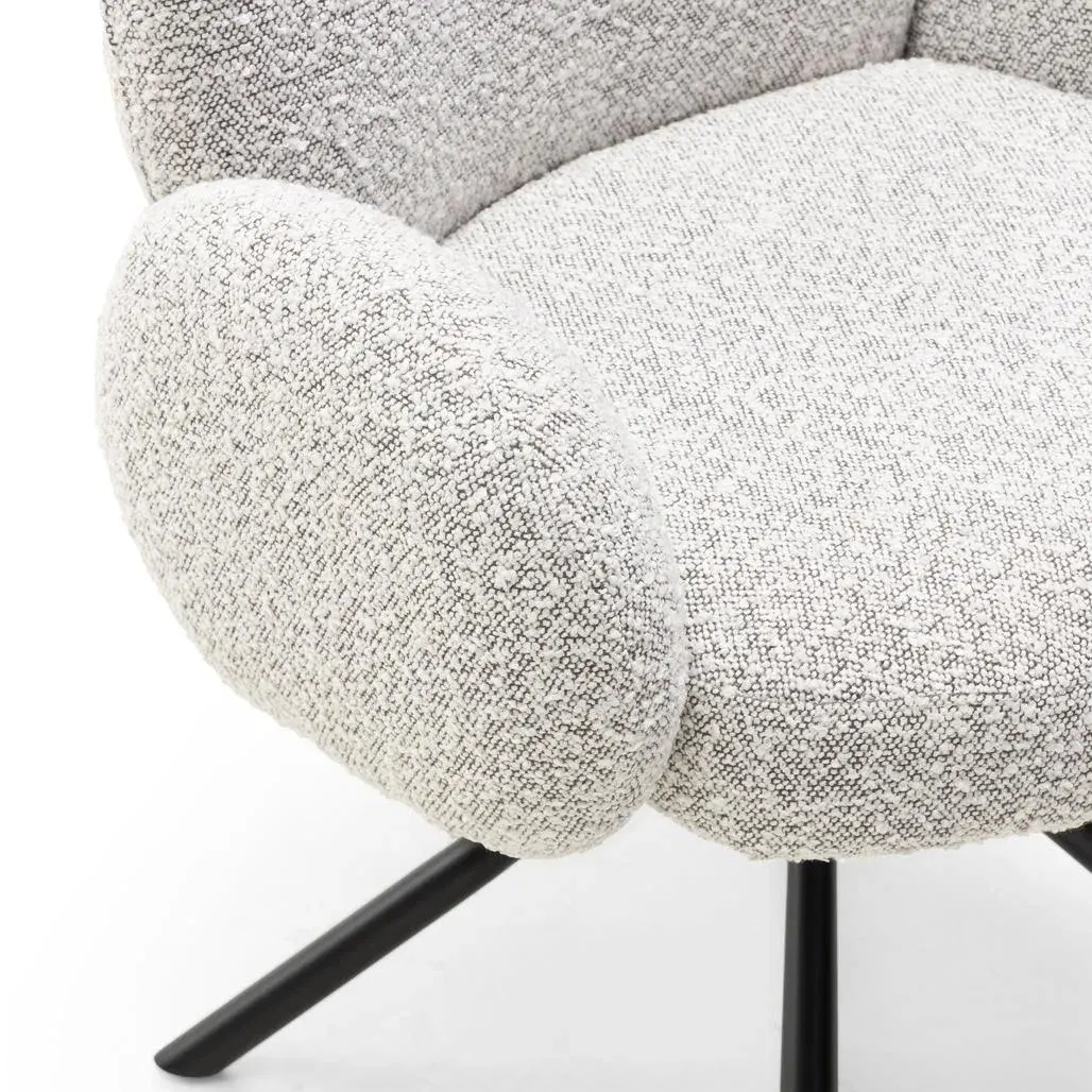 Okretna stolica Gray Shapes, svijetlo siva — stražnji prikaz