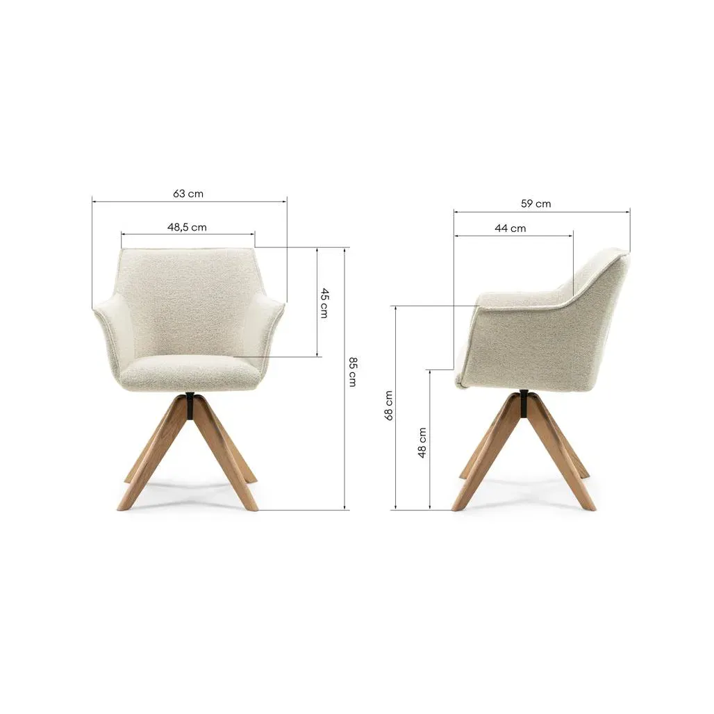 Okretna stolica Maner, krem — lifestyle prikaz