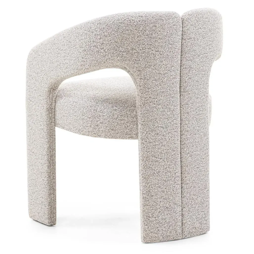 Tapecirana stolica Joel, svijetlo siva — lifestyle prikaz