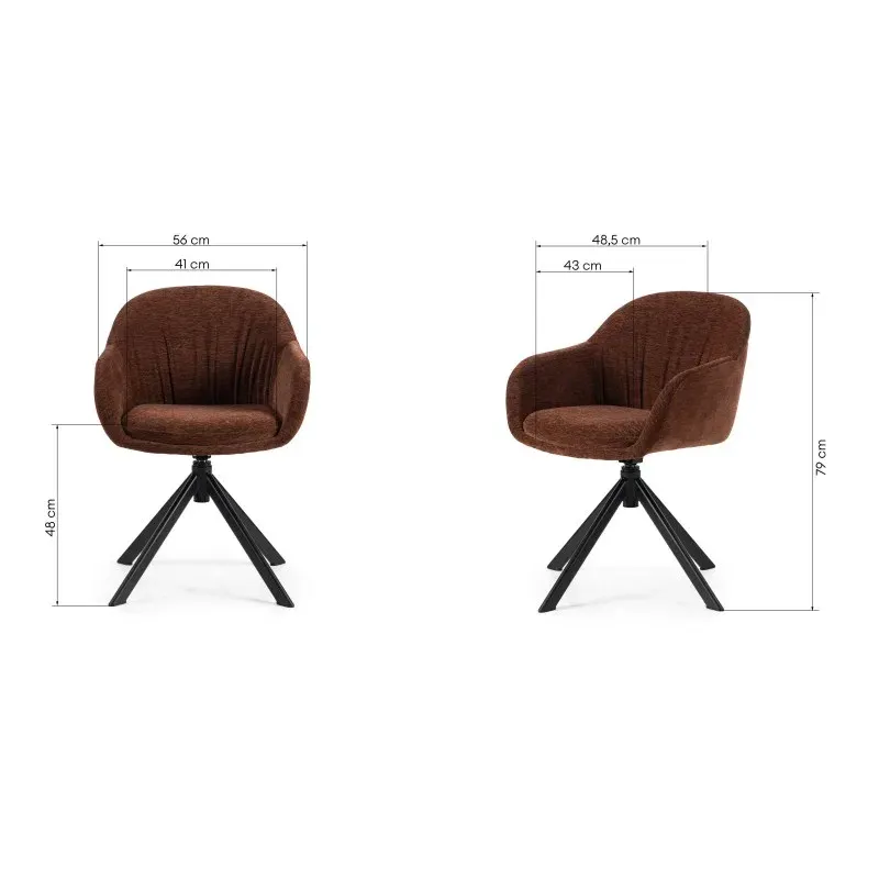 Okretna stolica Airo Brown, smeđa — lifestyle prikaz