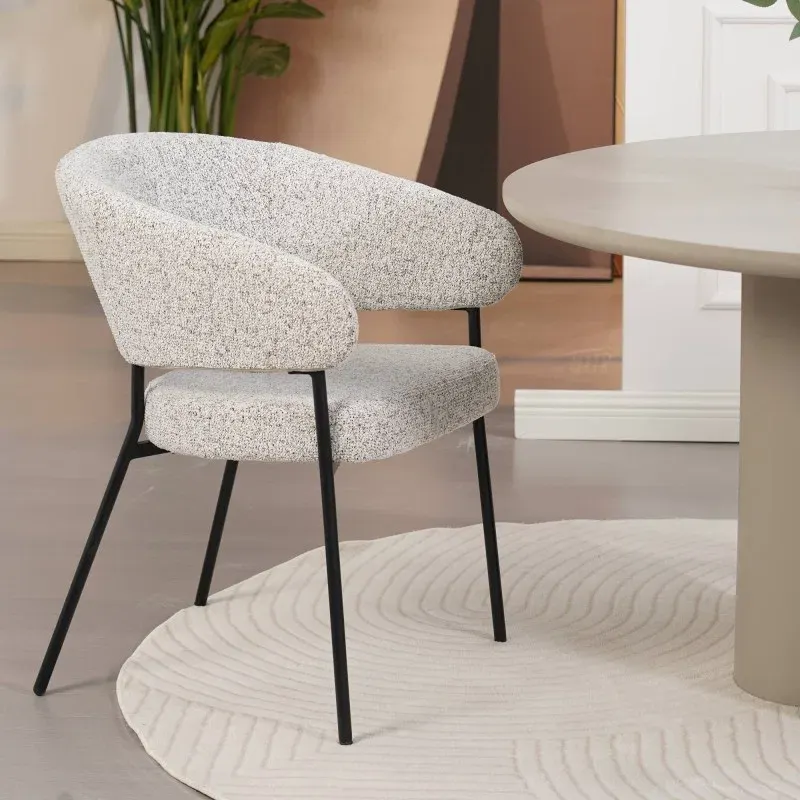 Tapecirana stolica Amul Beige, svijetlo siva — gornji prikaz