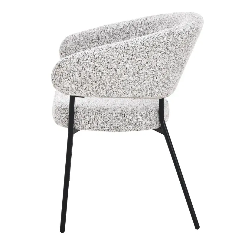 Tapecirana stolica Amul Beige, svijetlo siva — lifestyle prikaz