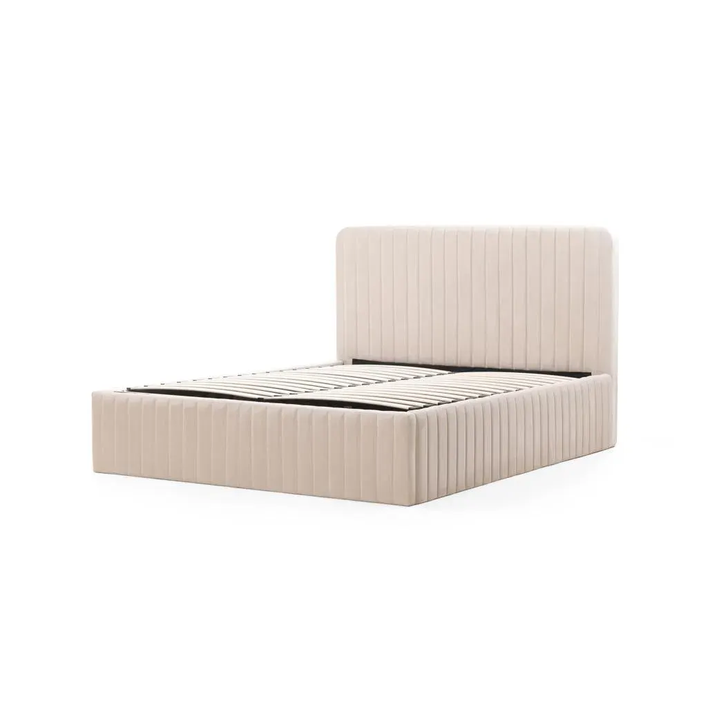 Krevet Andre, bež — lifestyle prikaz