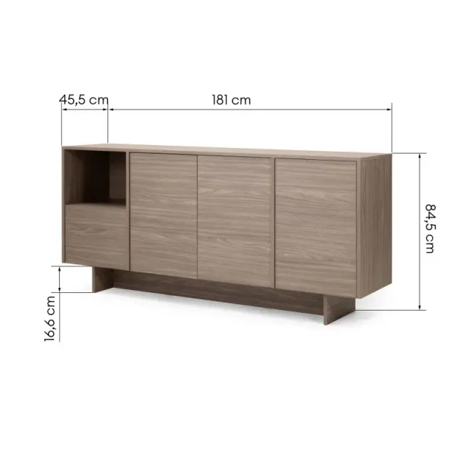 Komoda s ladicama Anso Four, hrast