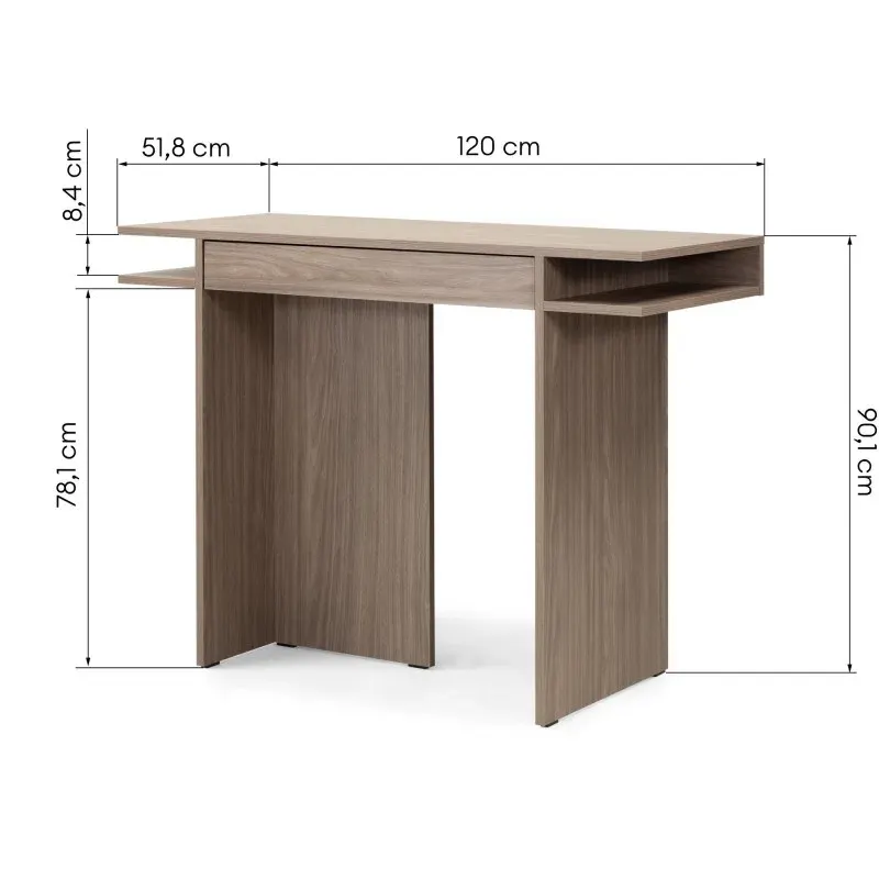 Konzolni stol Anso Pearl, hrast — slika 7