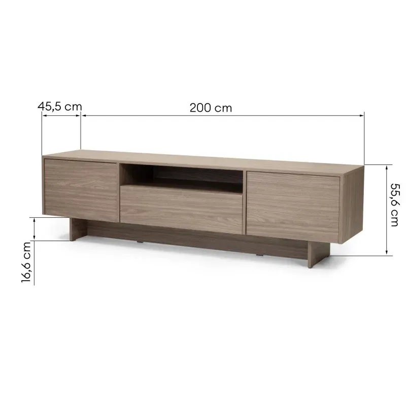 Tv komoda Anso Two, hrast — slika 10