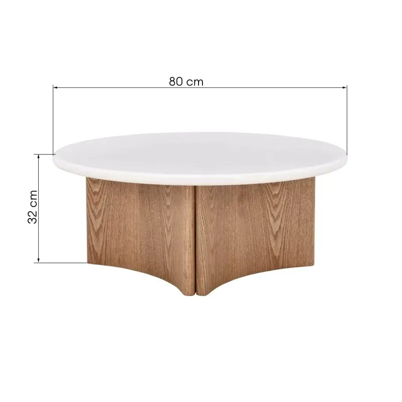Klub stol Arlom Cream, bijela — detalj