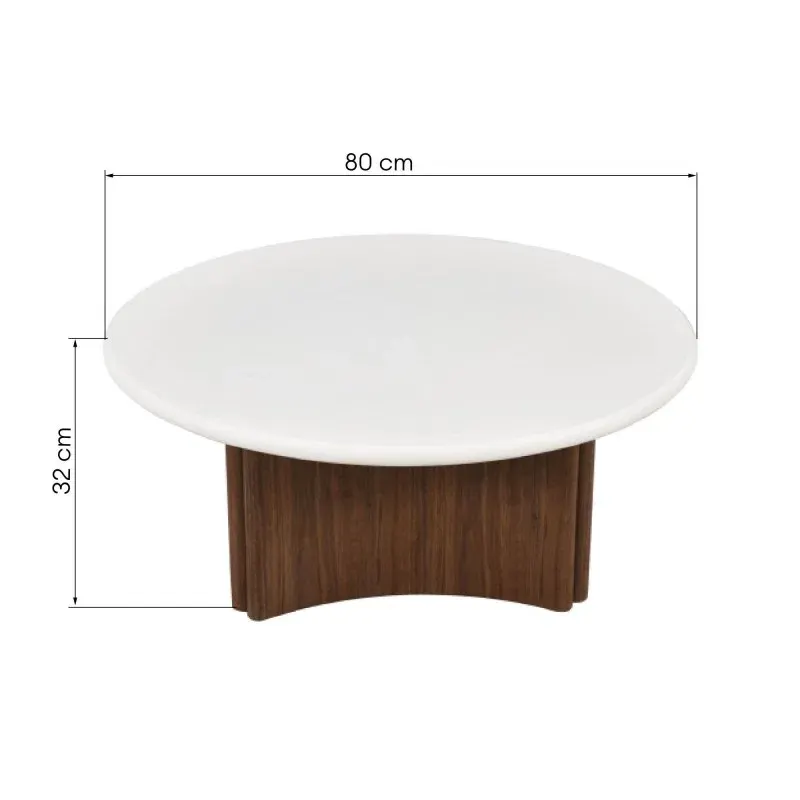 Klub stol Arlo Cream, bijela — detalj
