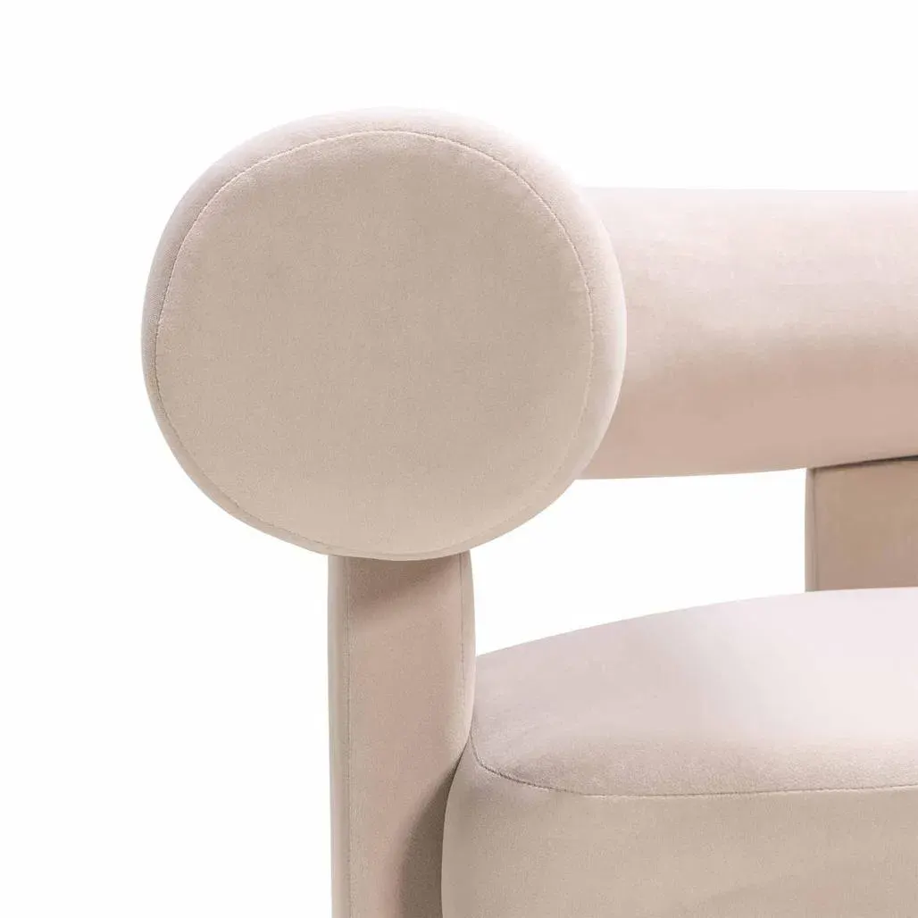 Fotelja Atypique, svijetlo bež — stražnji prikaz