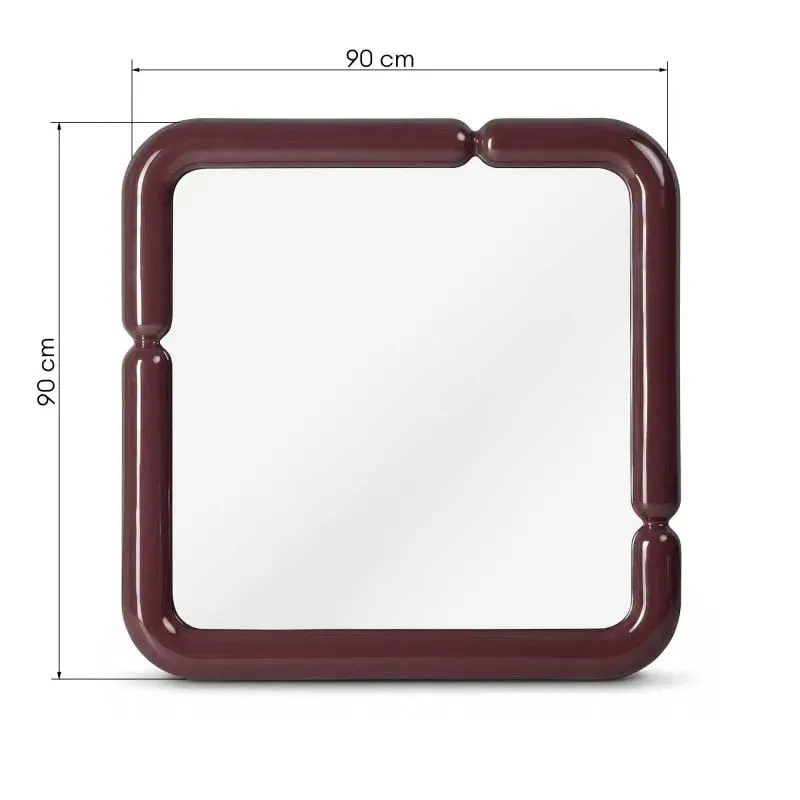 Ogledalo Avin Hanging, bordo — gornji prikaz