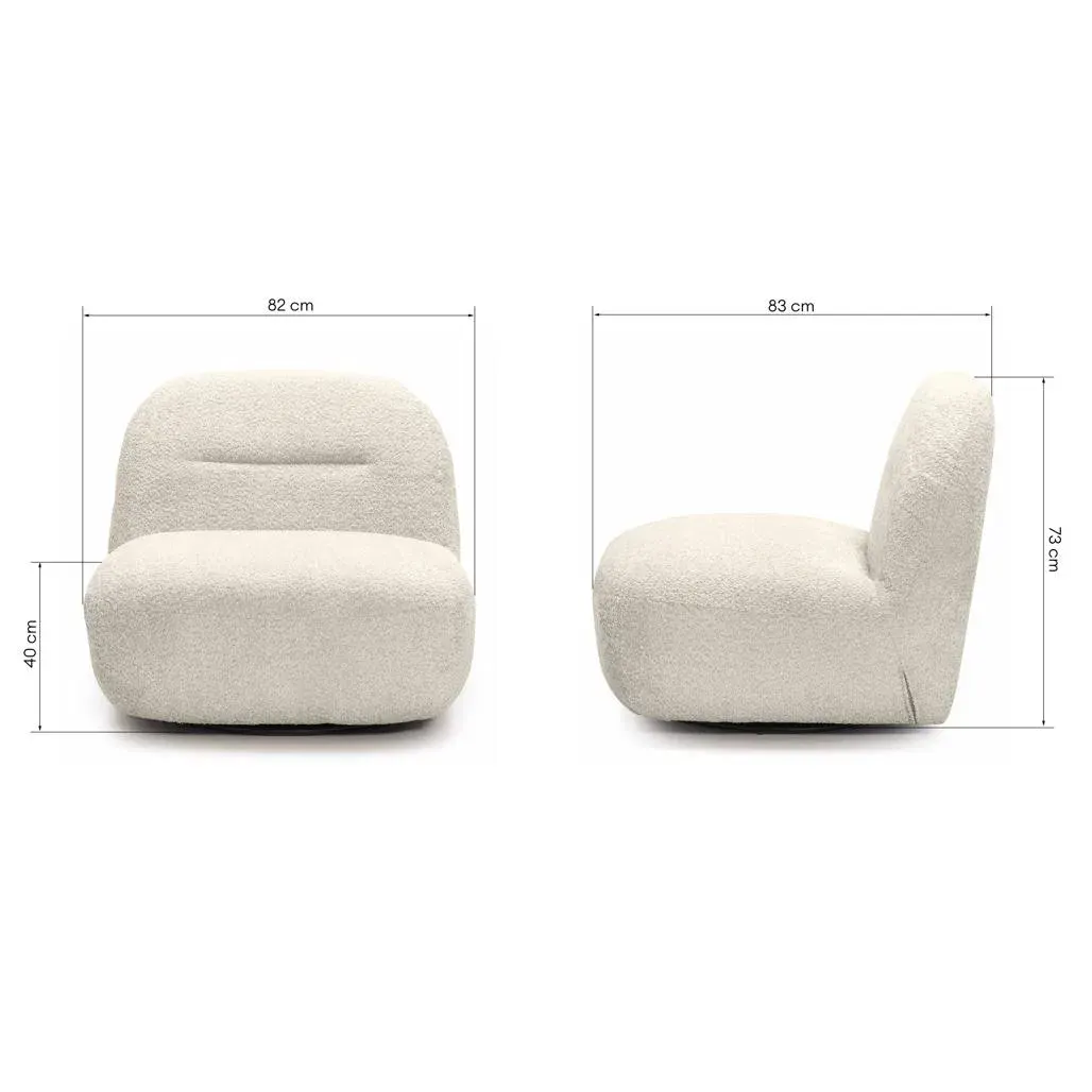 Fotelja Bochic, krem — slika 8
