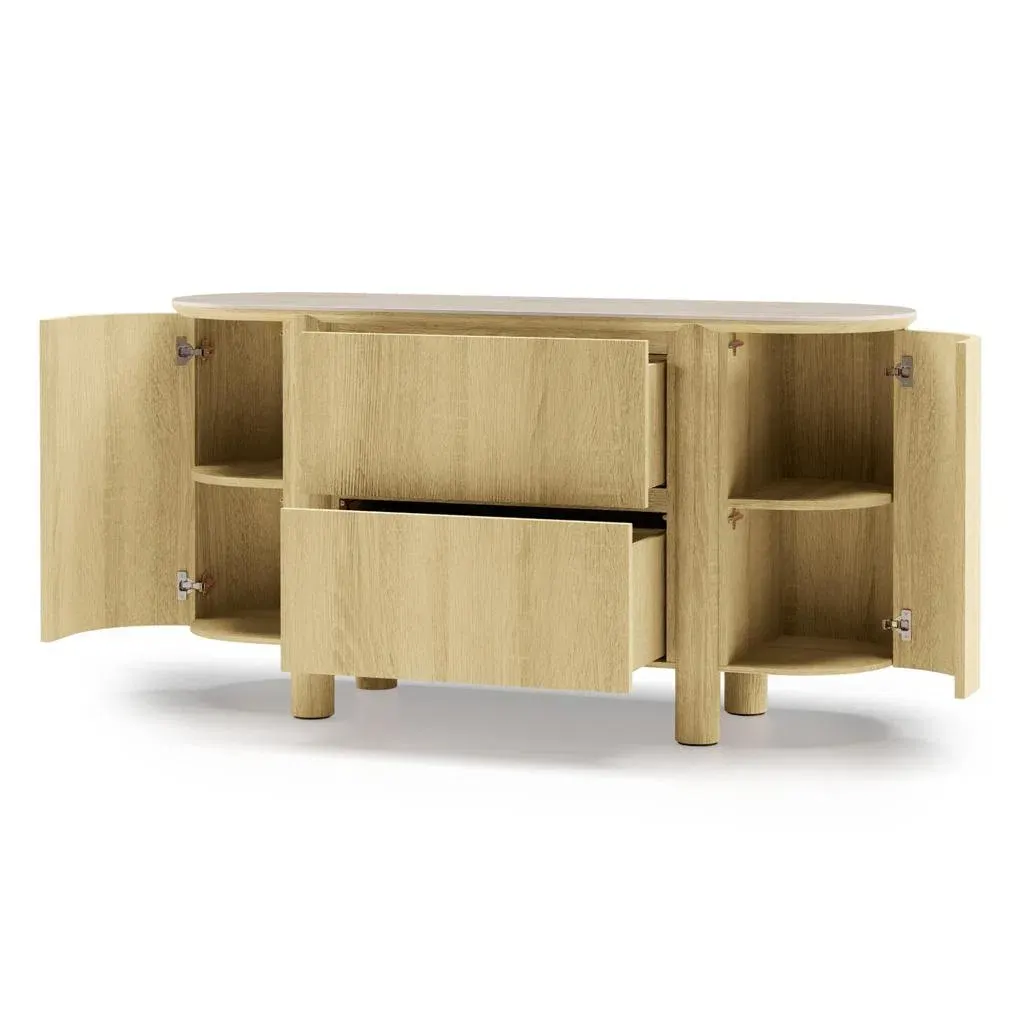Komoda s ladicama Cecile, hrast — detalj