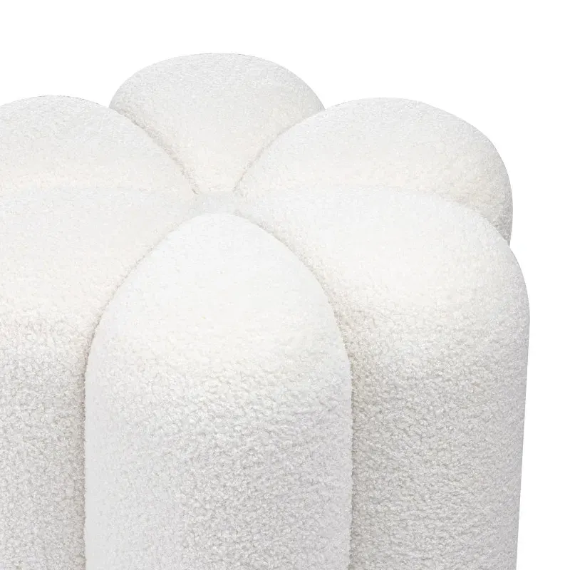 Tabure Flori White, bijela — bočni prikaz