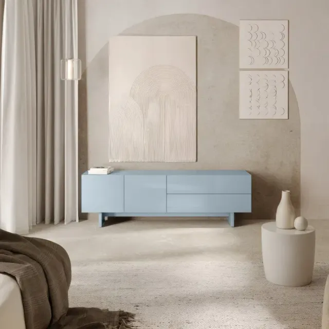 Tv komoda Glam, svijetli plava