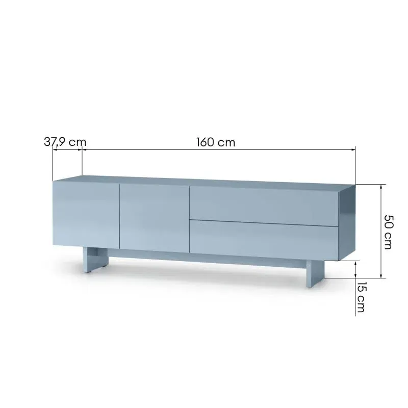 Tv komoda Glam, svijetli plava — slika 8