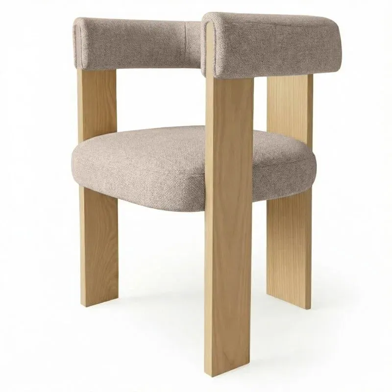 Blagovaonska stolica Indo Beige, bež — stražnji prikaz