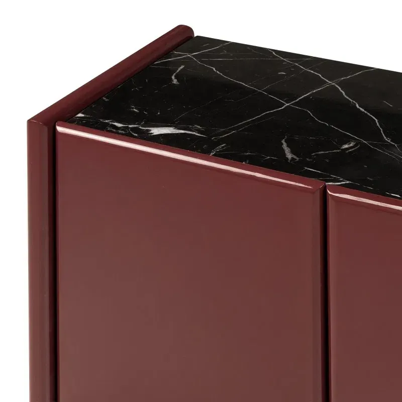 Komoda s ladicama Lariq, bordo — detalj