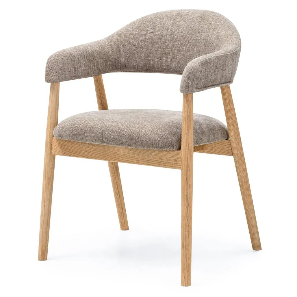 Tapecirana stolica Laris, bež — lifestyle prikaz