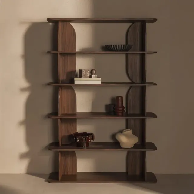 Knjižnica Llok Warmia, orah — Nova Nook | V&B Casa