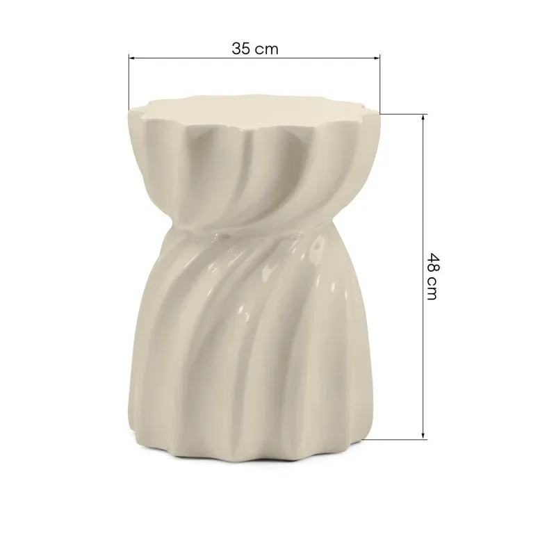 Pomoćni stol Loomb Beige, bež — gornji prikaz