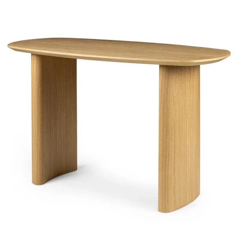 Konzolni stol Lorento, prirodno drvo — lifestyle prikaz