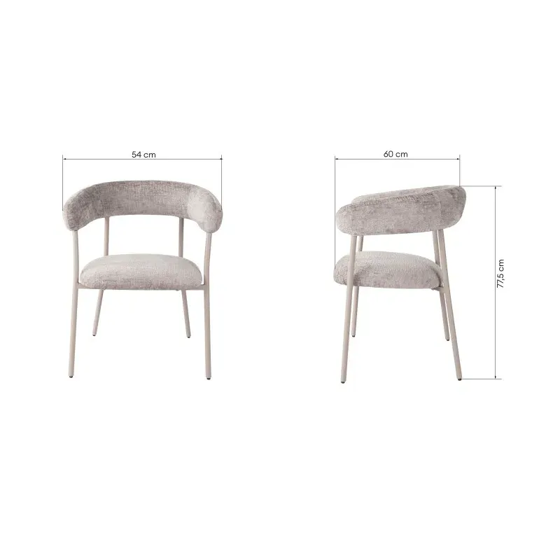 Tapecirana stolica Malua Dark, tamno siva — lifestyle prikaz
