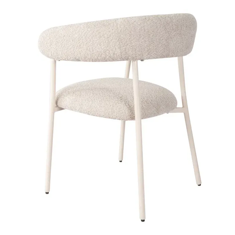Tapecirana stolica Malua Beige, bijela — detalj