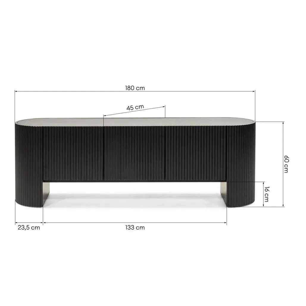 Tv komoda Noir, crna — slika 9
