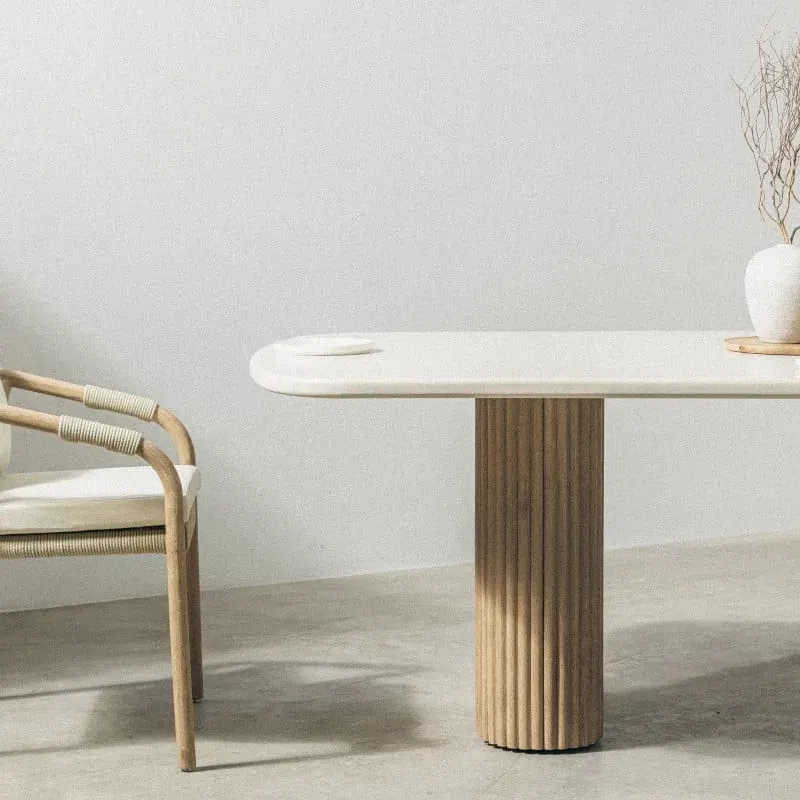 Vanjski namještaj Ovigo Garden, svijetlo bež — detalj