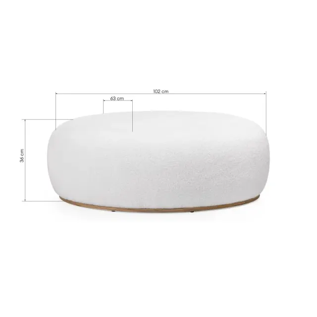 Tabure Pebble White, bijela — Nova Nook | V&B Casa