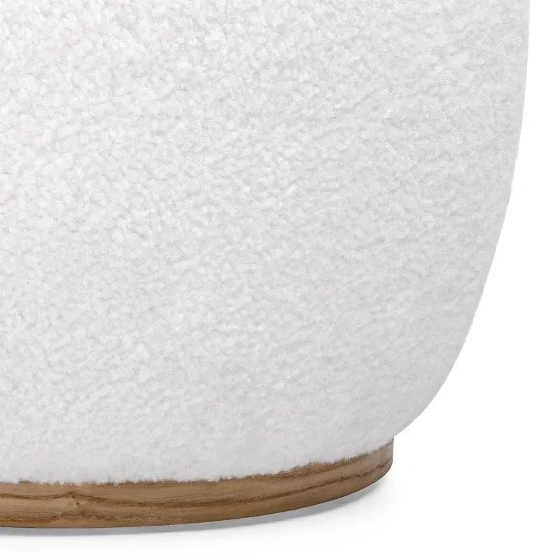 Tabure Pebble White, bijela — detalj