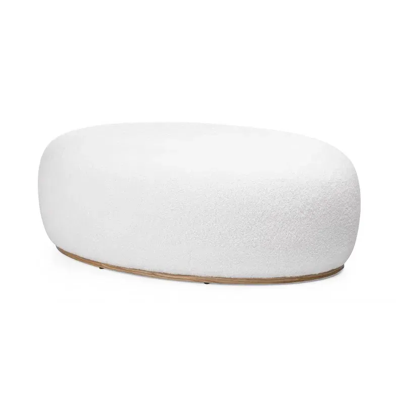 Tabure Pebble White, bijela — gornji prikaz