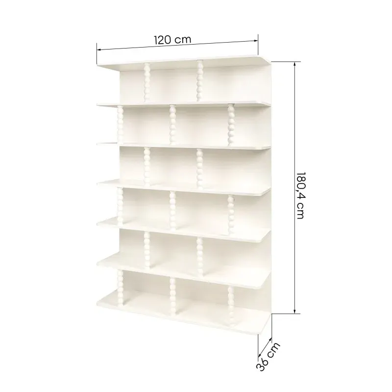 Polica Perlen White, bijela — detalj