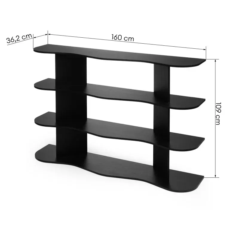 Polica Rhio Black, crna — slika 8