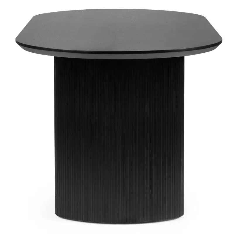 Blagovaonski stol Rizio Black, crna — gornji prikaz