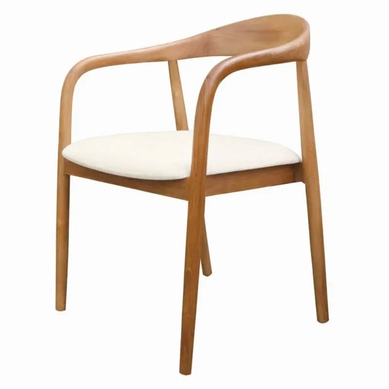 Stolica Udvika Cream, prirodno drvo