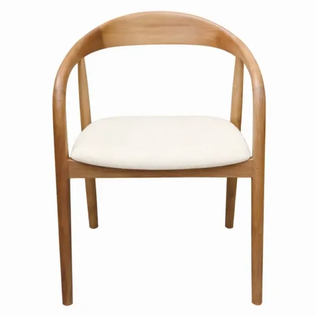 Stolica Udvika Cream, prirodno drvo | V&B Casa
