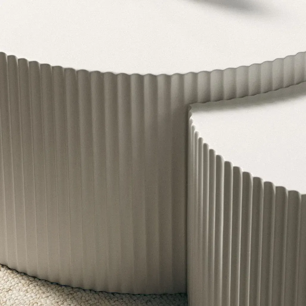 Set klub stolova Zoe, svijetlo siva — detalj