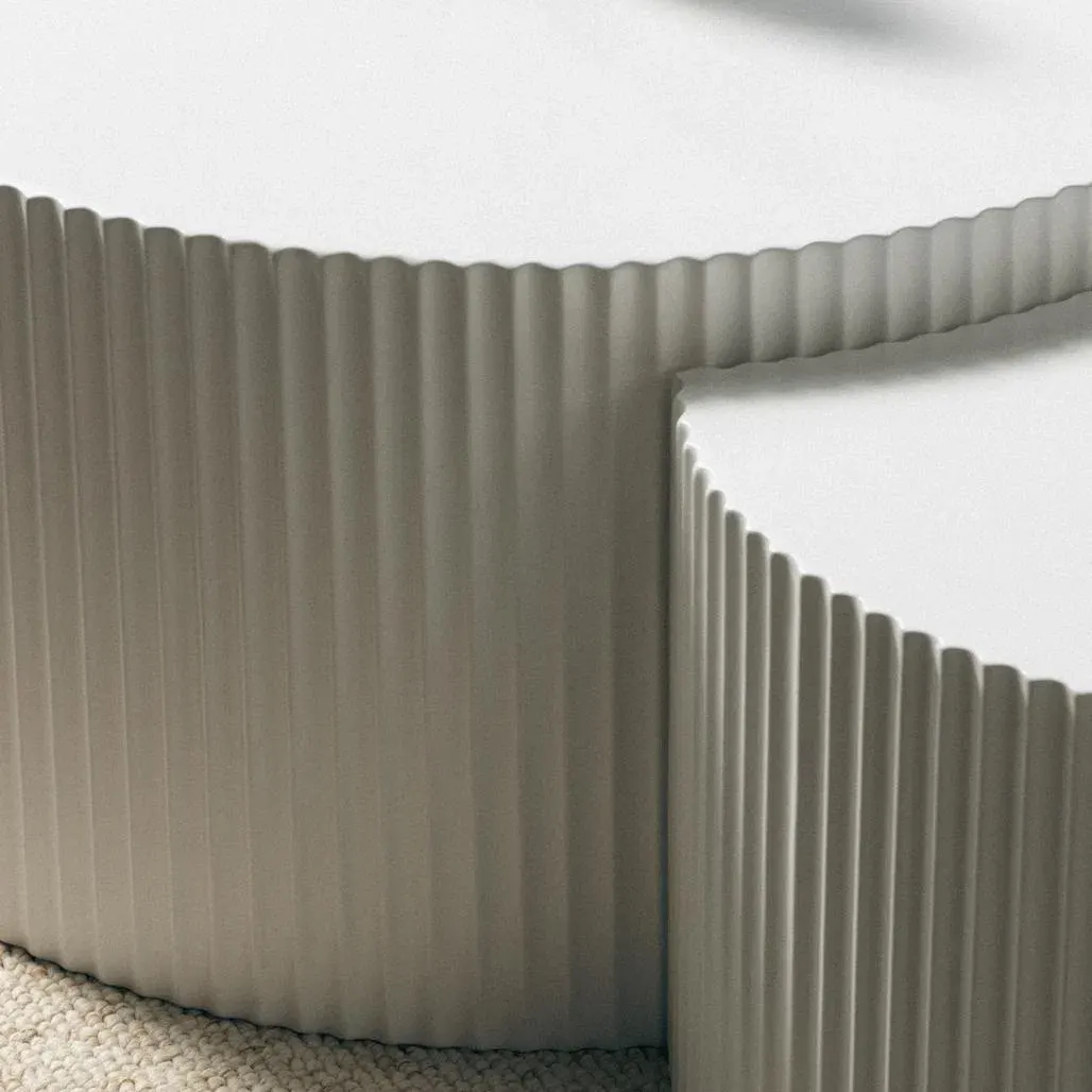 Set klub stolova Zoe, mat bijela — detalj