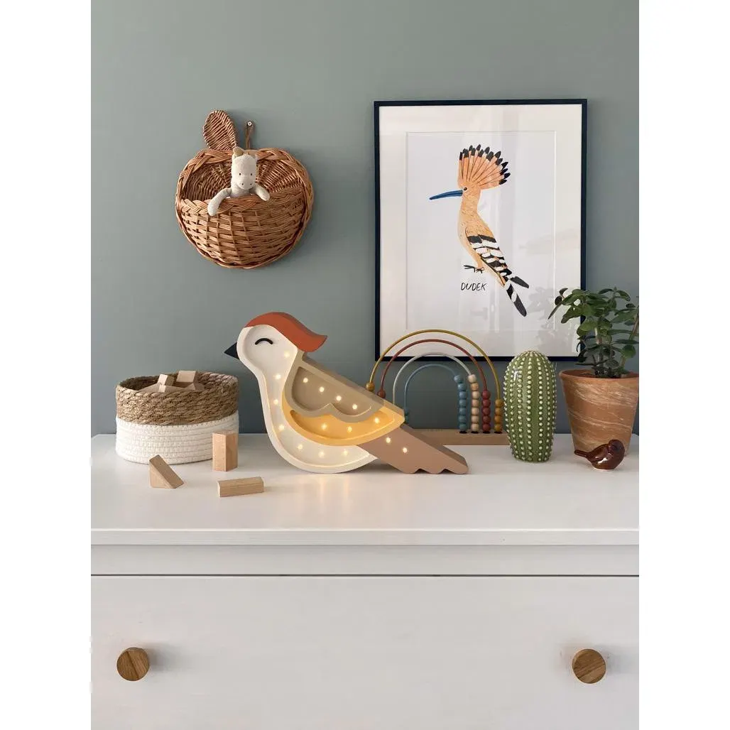 Dječja lampa Bird žuta — stražnji prikaz
