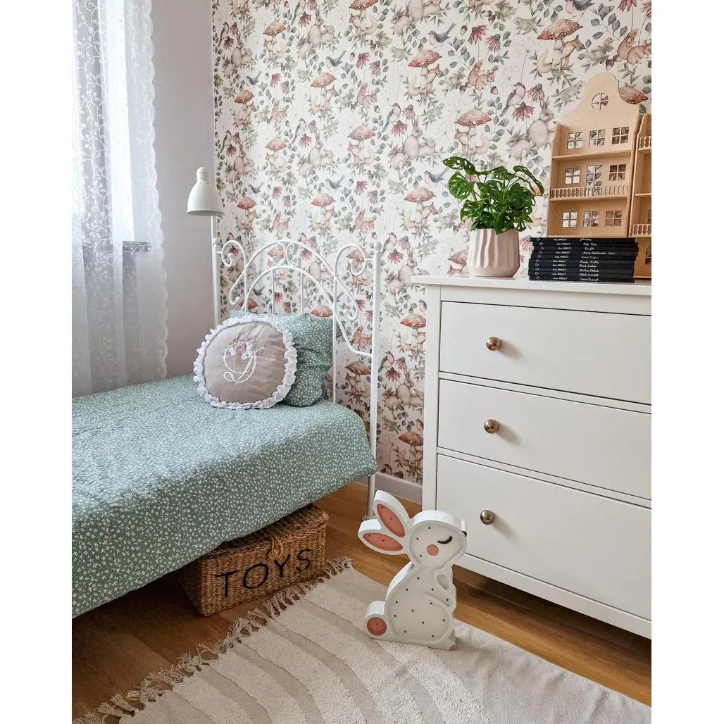 Dječja lampa Bunny bijela — bočni prikaz
