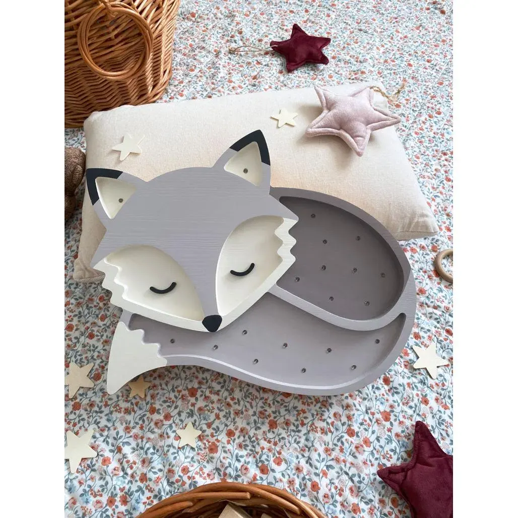 Dječja lampa Fox siva — stražnji prikaz