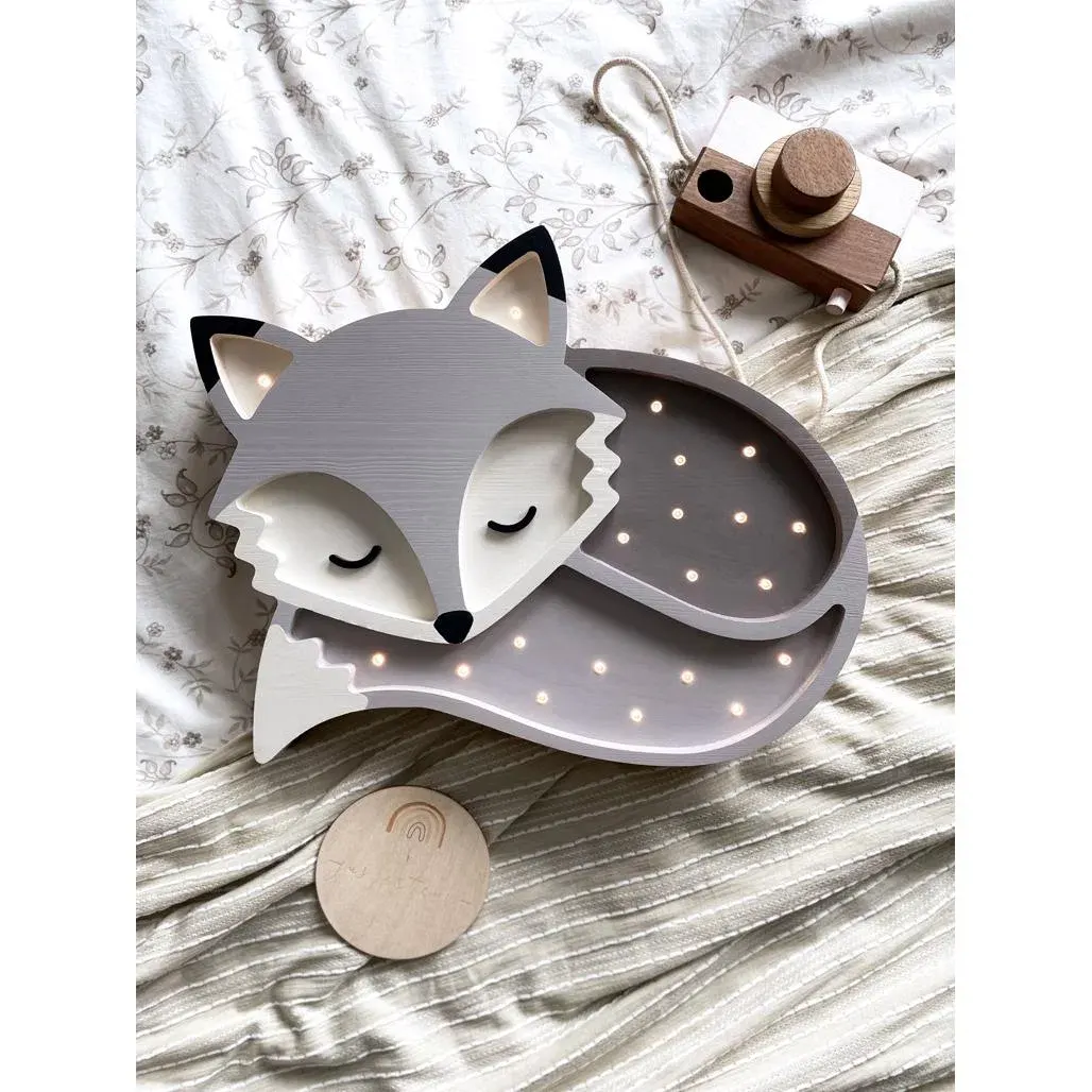 Dječja lampa Fox siva — detalj