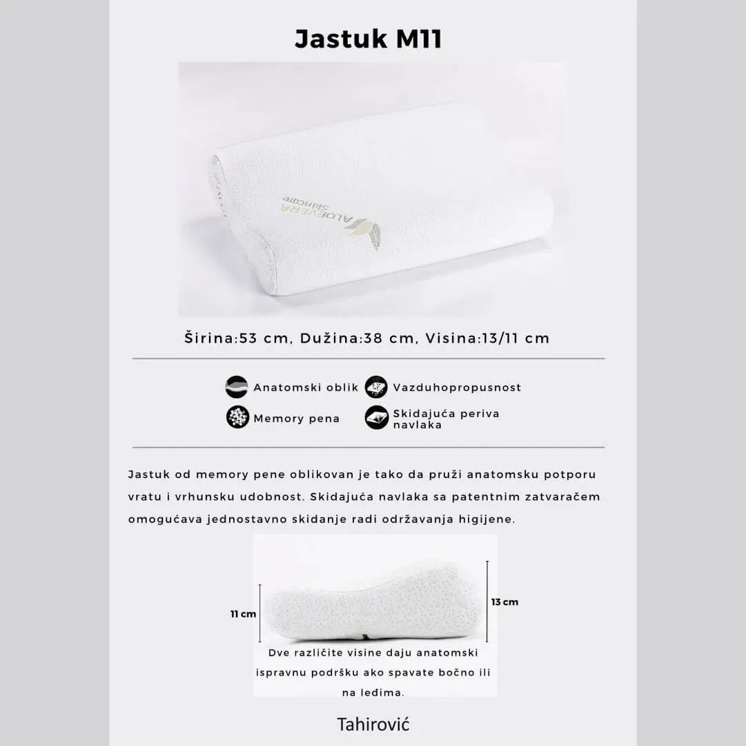 Jastuk za spavanje M11 — detalj