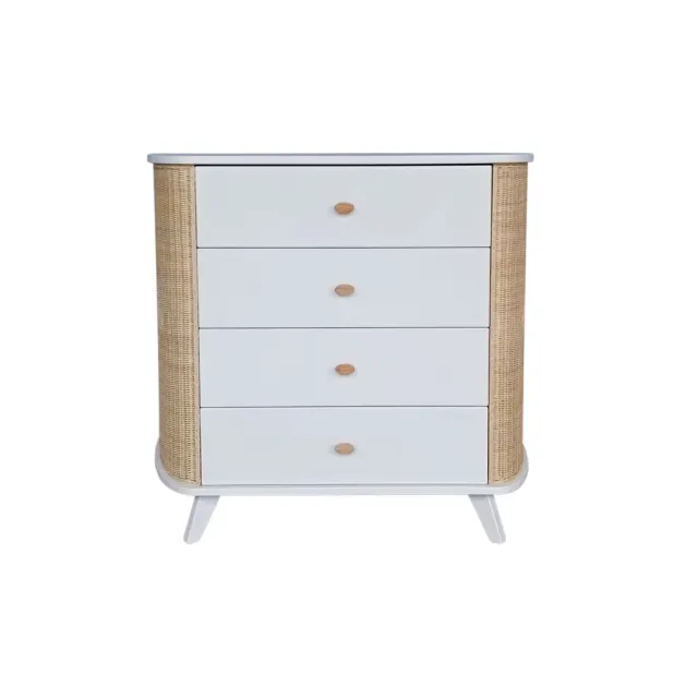Coquillage komoda s ladicama - snijeg