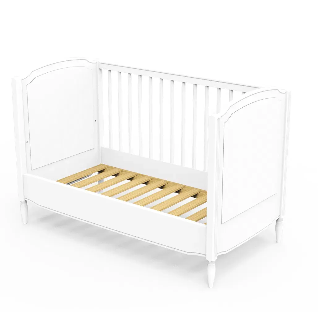 Krevet, Lafayette 60×120, snijeg — lifestyle prikaz